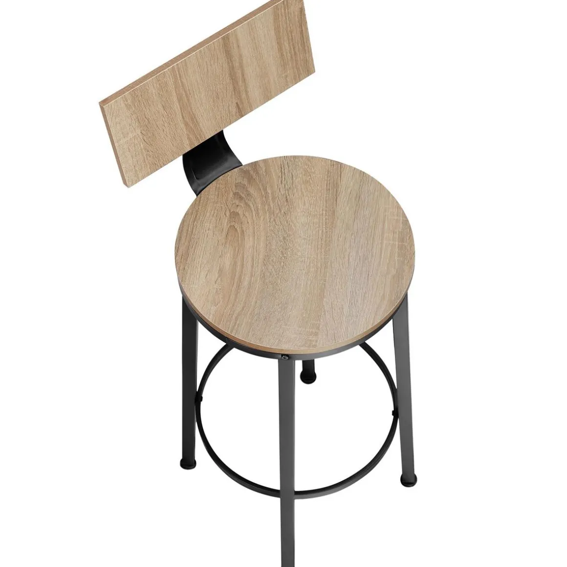 Lot de 2 tabourets de bar avec Grands dossiers Hauteur d'assise 74 cm