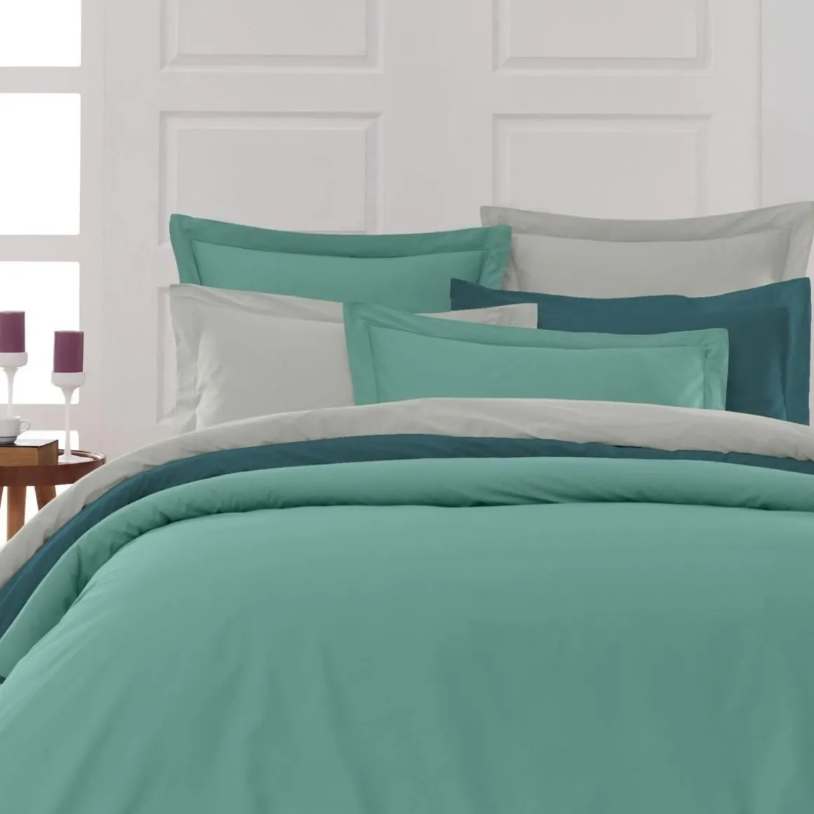 Lot de 2 taies d'oreiller en percale de coton SOFT PERCALE