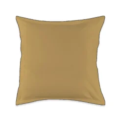 Lot de 2 taies d'oreiller unies en coton finition bourdon