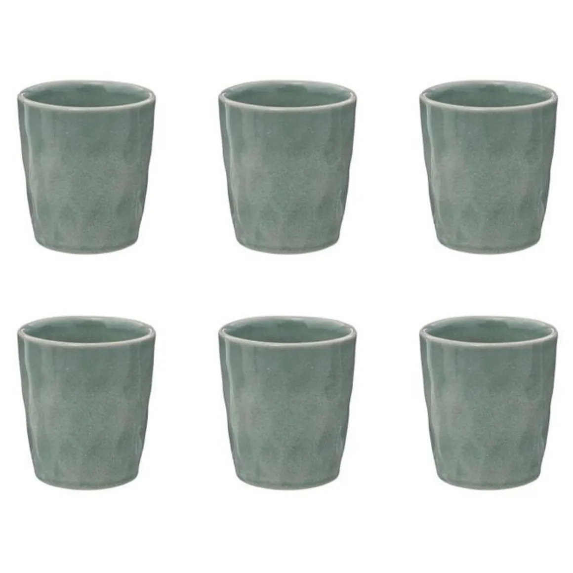 Lot de 6 Tasses Design Zoé 22cl Vert