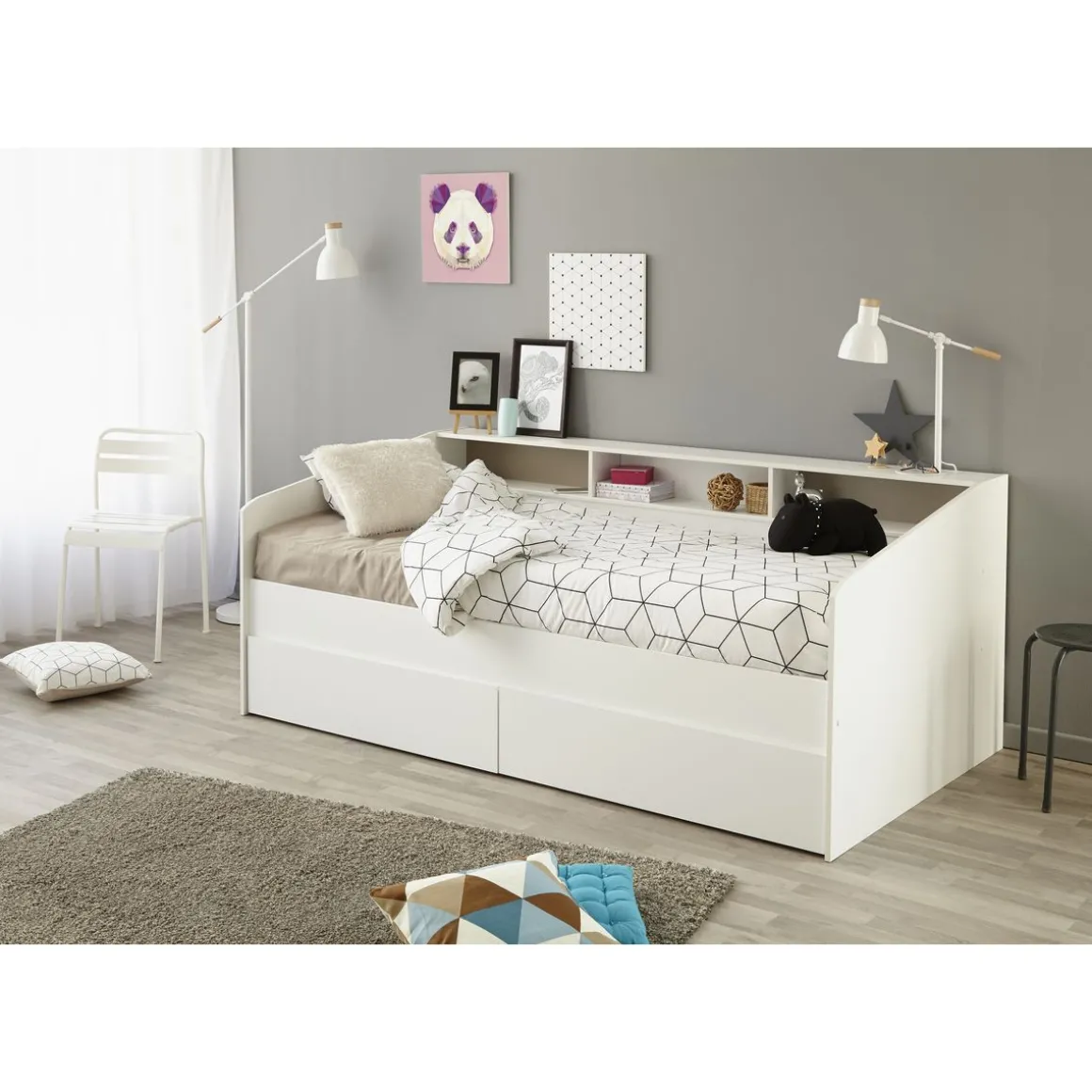 Lot de 2 tiroirs pour lit banquette 90x190/200cm NIGHT