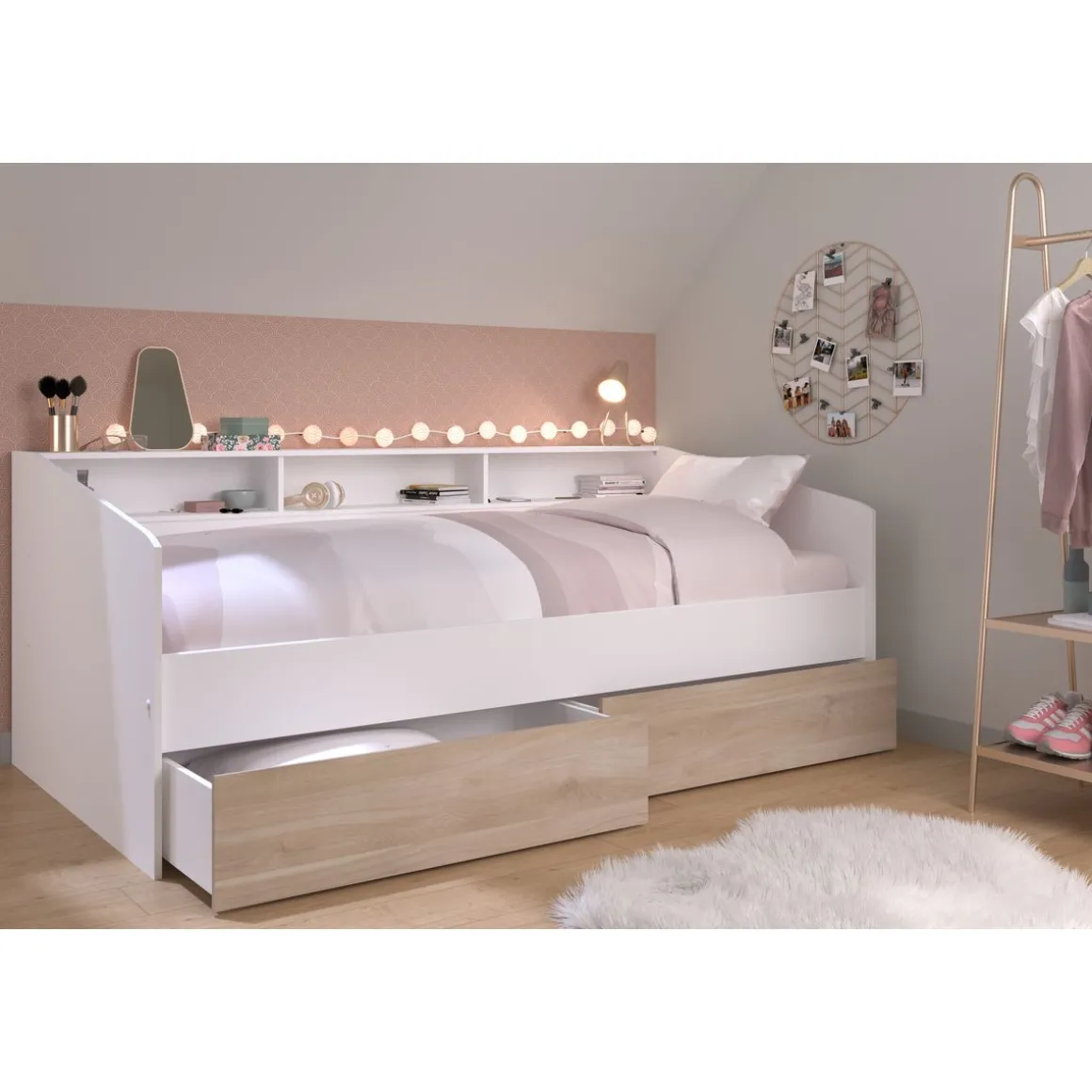 Lot de 2 tiroirs pour lit banquette 90x190/200cm NIGHT