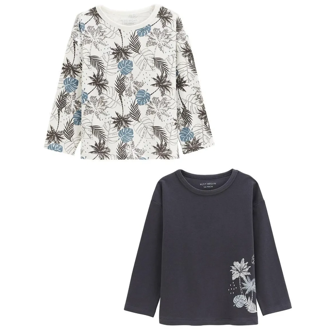 Lot de 2 t-shirts enfant manches longues Tonga