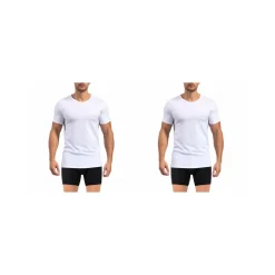 Lot de 2 t-shirts homme en col v avec broderie sur la poitrine