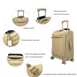 Lot de 3 valises souples dont 1 valise cabine