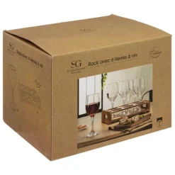 Lot de 6 Verres à Vin & Rack Victor 30cl Transparent