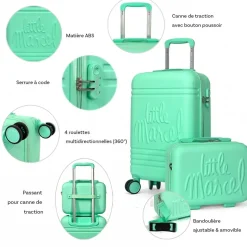 Lot valise cabine 55cm plus un vanity rigide