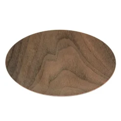 Lot 6x Assiette plate design bois Mood - Diam. 26 cm - Marron