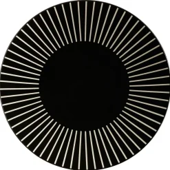 Lot 2x Assiette plate Sun - Diam. 27 cm - Noir
