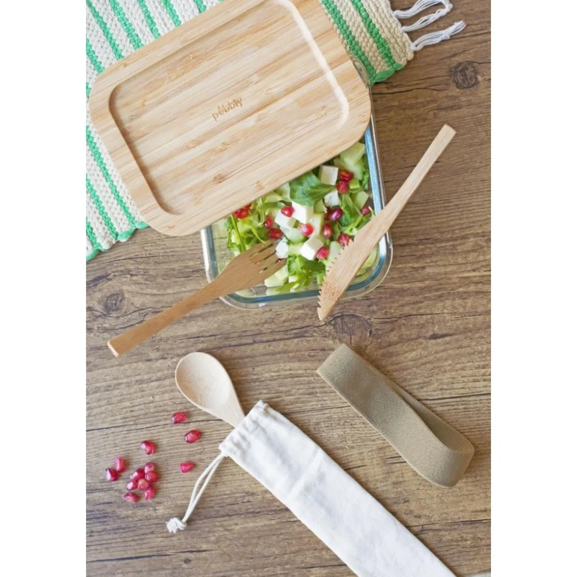 Lunch box Nomade en verre et bambou 1000 ml