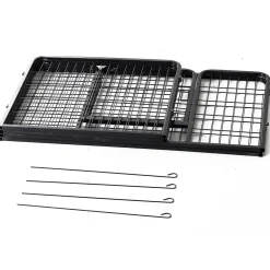 Luxe parc enclos acier 125L x 80l x 70H cm 4 panneaux et 1 porte pour chiens noir