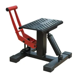 Lève moto béquille d'atelier stand moto tout-terrain moto cross supermotard hauteur réglable acier noir rouge