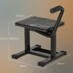 Lève moto béquille d'atelier stand moto tout-terrain moto cross supermotard hauteur réglable noir