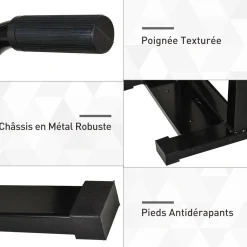 Lève moto béquille d'atelier stand moto tout-terrain moto cross supermotard hauteur réglable noir