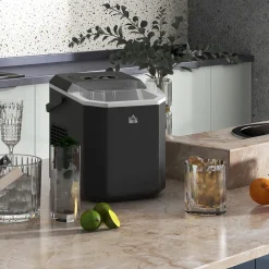 Machine à glaçons - 12Kg en 24H, 9 glaçons en 6-13 minutes - accessoires, nombreuses fonctions - noir