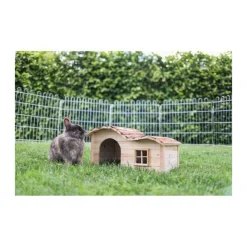Maison pour rongeur - KERBL - Nature - Toit galbé - 40 x 25 x 25 cm