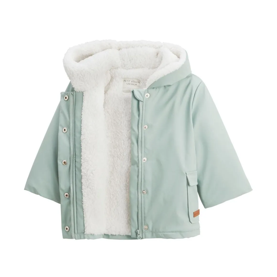 Manteau enfant imperméable doublé sherpa Holamuchacha