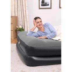 Matelas gonflable de camping - 2 personnes - 203x152x46cm