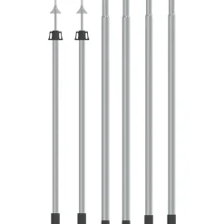 Mats de bache telescopiques 102-260 cm 2 pcs Aluminium