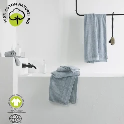 Maxi drap de bain uni en Coton bio 450 G/M²