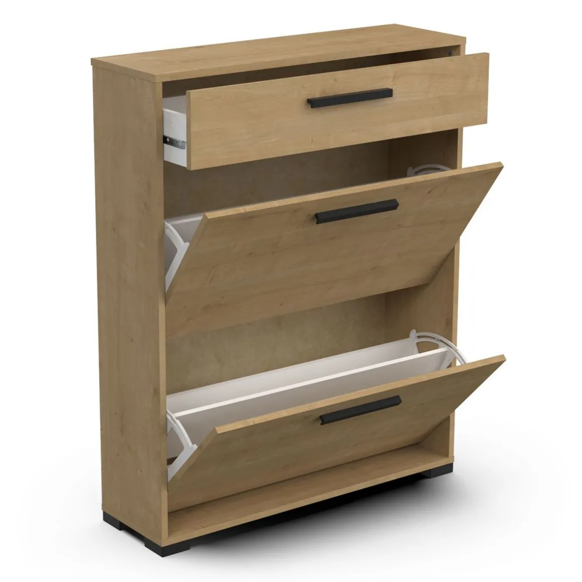 Meuble à chaussures 2 portes 1 tiroir L80 cm LIZZIE