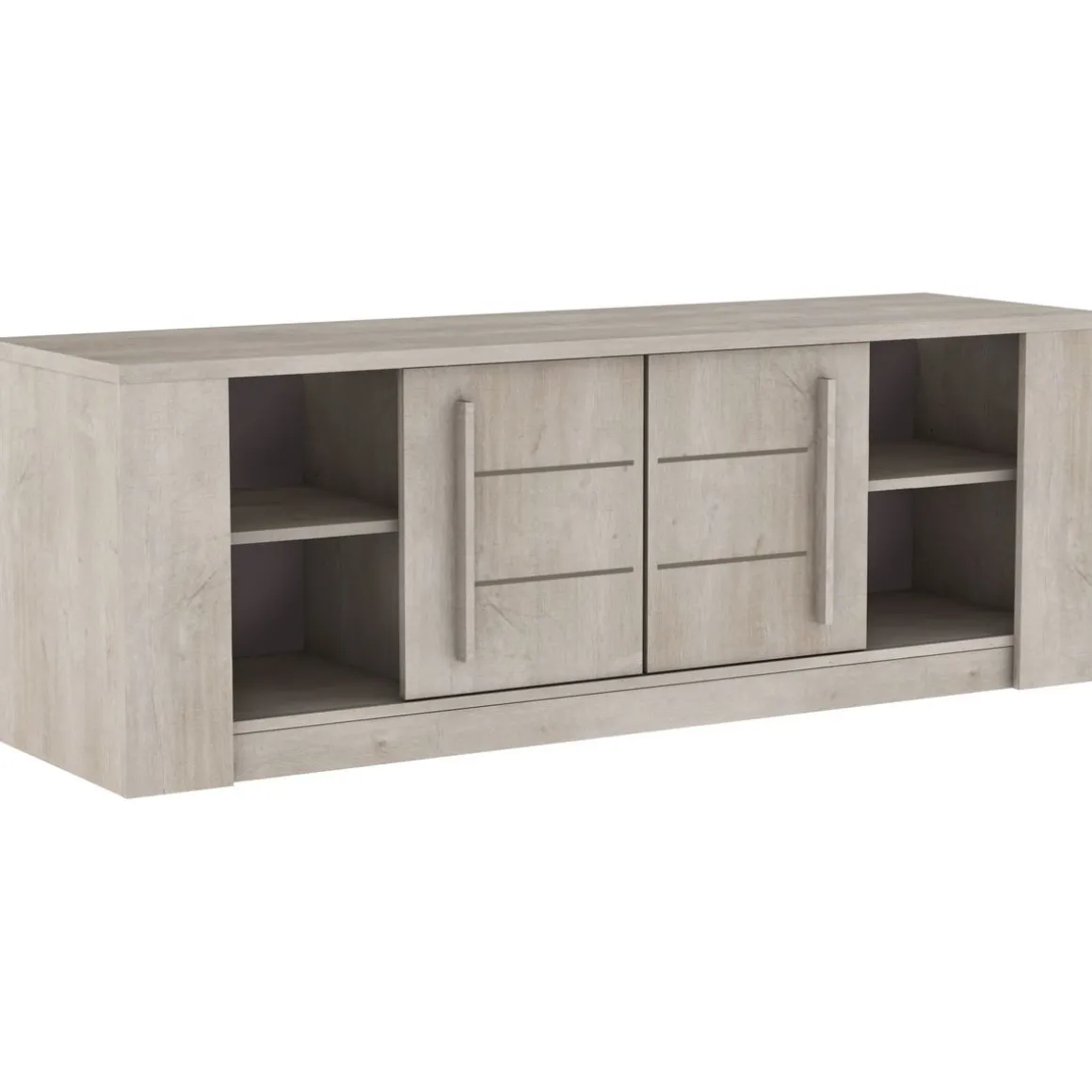Meuble TV 2 portes coulissantes 2 niches CANNES