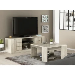 Meuble TV 2 portes coulissantes 2 niches CANNES