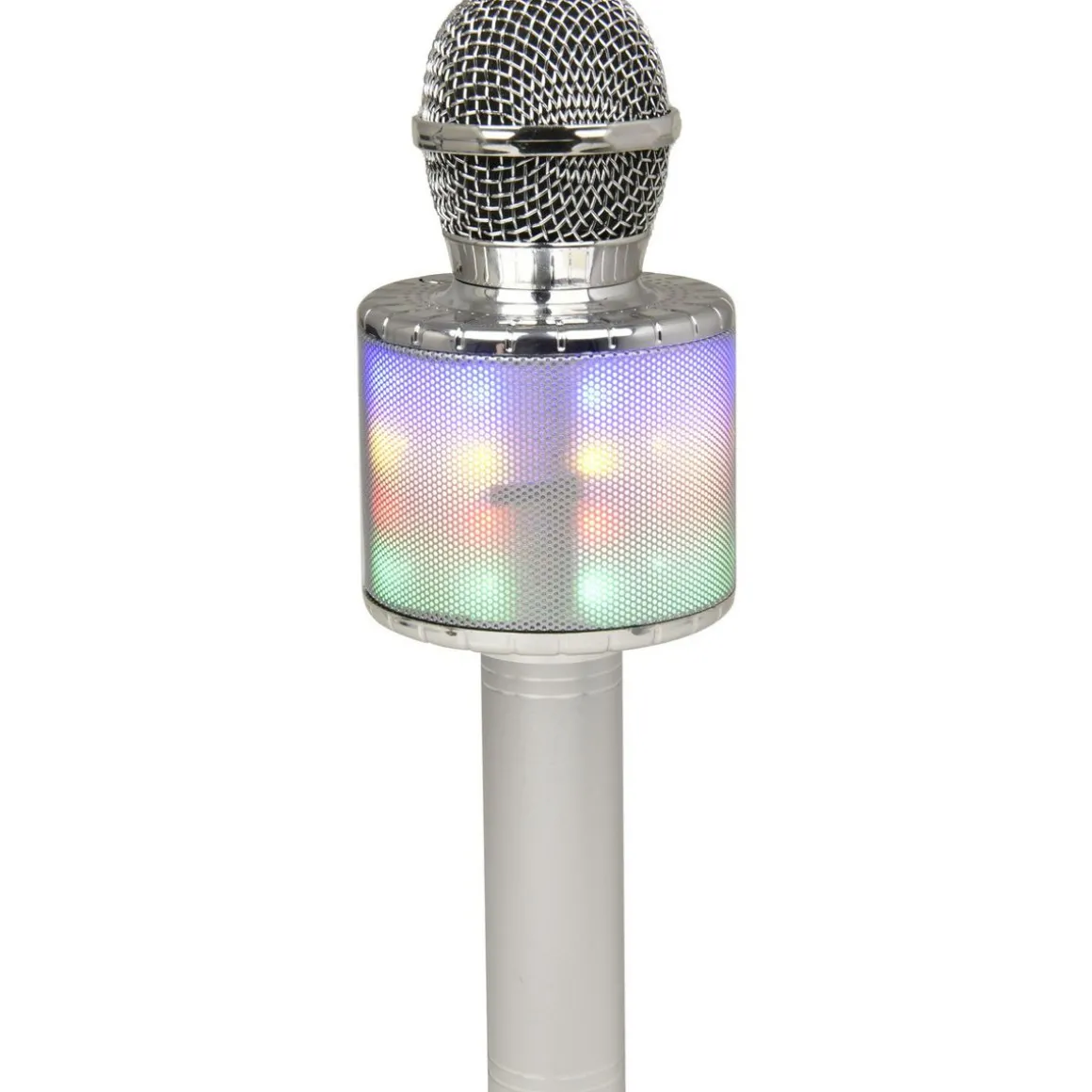 Micro Karaoké Bluetooth LED Q1191 - Silver