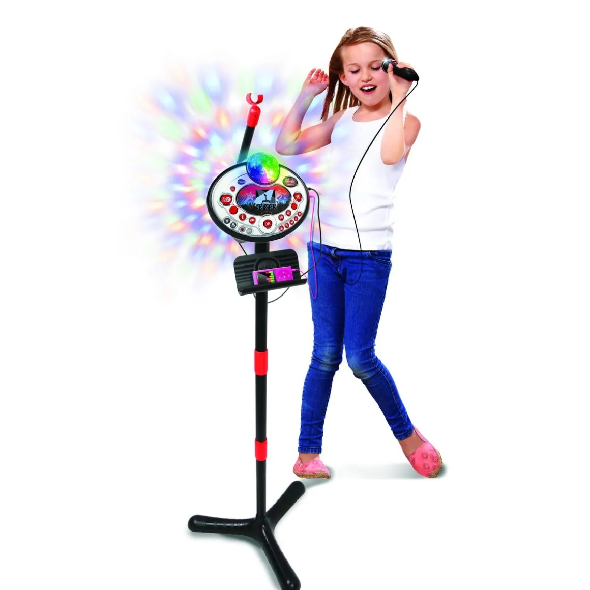 Micro sur pied SuperStar Light Show - Noir