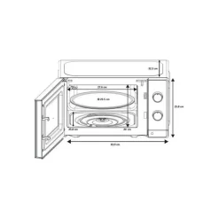 Micro-ondes - OCEANIC - OCEAMO20B12 - 20L - noir - Monofonction