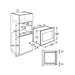 Micro-ondes encastrables 25L AEG 900W 59.5cm, MOAEMSB2547DM