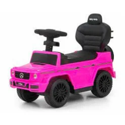 Milly Mally Porteur Mercedes G350D en Rose avec Barre de Poussée Interactive