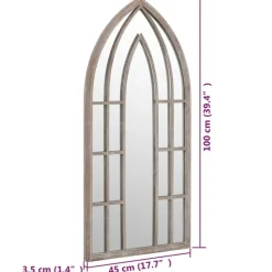 Miroir de jardin Sable 100x45cm Fer pour utilisation exterieure