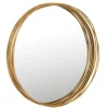Miroir Mural en Métal Design Aurora 60cm Or