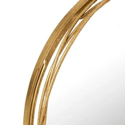 Miroir Mural en Métal Design Aurora 60cm Or