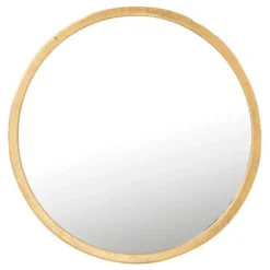 Miroir Mural en Métal Design Mona 30cm Or