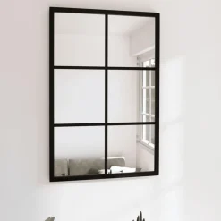 Miroir mural noir 60x40 cm metal