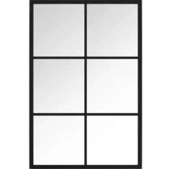 Miroir mural noir 60x40 cm metal