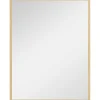 Miroir mural rectangulaire dim. 70L x 90H cm cadre MDF aspect bois clair