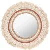 Miroir Mural Rond Design Wonderly 40cm Beige