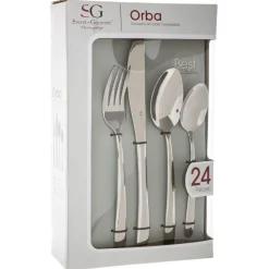 Ménagère 24 couverts - Inox - Lin