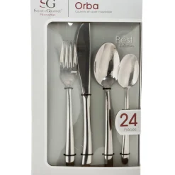 Ménagère 24 couverts - Inox - Lin