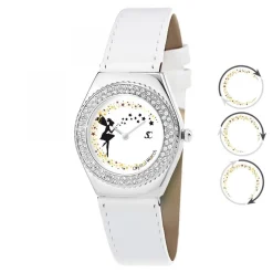 Montre Alysson fée à mouvement tournant SC Crystal ornée de Cristaux scintillants