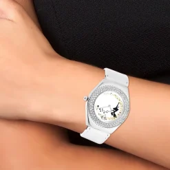 Montre Alysson fée à mouvement tournant SC Crystal ornée de Cristaux scintillants