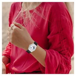 Montre Alysson papillon à mouvement tournant SC Crystal ornée de Cristaux scintillants