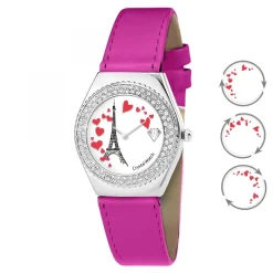 Montre Alysson Tour Eiffel à mouvement tournant SC Crystal ornée de Cristaux scintillants