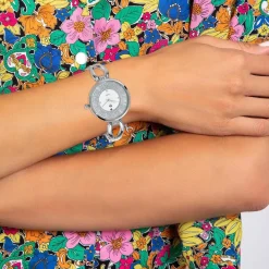 Montre Emilie SC Crystal ornée d'un véritable diamant noir et de 15 Cristaux Scintillants