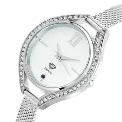 Montre Lana SC Crystal ornée d'un véritable diamant noir et de 46 Cristaux scintillants
