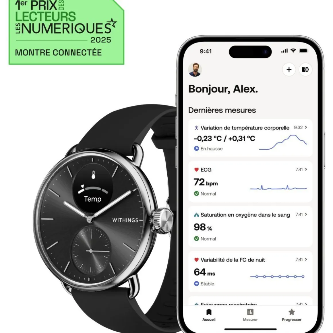 Montre santé Scanwatch 2 - 38mm Noire