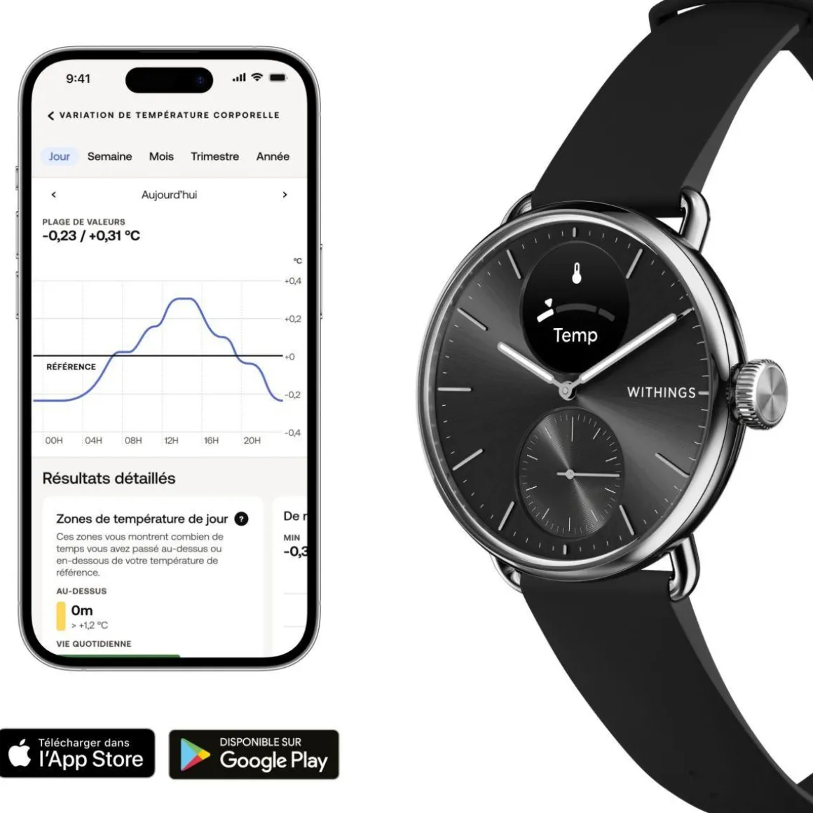Montre santé Scanwatch 2 - 38mm Noire